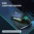 thumbnail image 3 of Wireless Gaming Mouse 2 4G Bluetooth Mouse RGB Ergonomic Programmable Rechargeable Mouse with Wired Mode Mouse for PC Mac Windows, 3 of 10