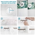 thumbnail image 4 of No Hook Shower Curtain, Eucalyptus Leaves Shower Curtains for Bathroom with See Through Top Window, Green Botanical Summer Spring Leaves Waterproof & Washable Bath Curtain Stall 48"x72", 4 of 9