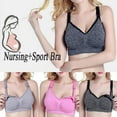 thumbnail image 5 of Women's Wirefree Breastfeeding Bra Maternity Nursing Bra Push Up Pregnant Underwear, 5 of 5