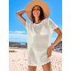 thumbnail image 3 of Vestido de playa calado ANRABESS para cubrir el traje de baño, blanco, talla L, 3 of 9