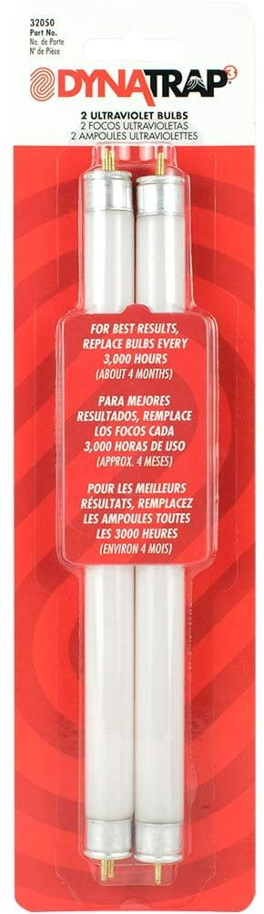 DynaTrap 32050 6-Watt UV Outdoor Insect Trap Models DT2000XL and DT2000XLP Rep Bulb One-Acre, 2 Count, White