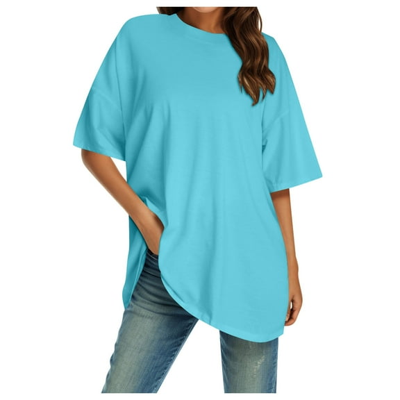 Vetement Femme ete 2025 Women Crew Neck Fitted Shirt Basic Tops Short Sleeves Summer T Shirt Tops Classic T Tee Tee for Women Pack 2 Sleeve Long Sleeve Shirts Tall Casual Women's Women's Summer XL