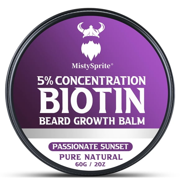 Bálsamo para barba MistySprite con 5% de concentración de biotina, 60 ml, lata