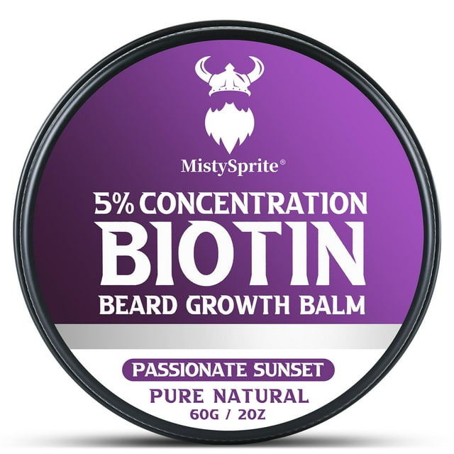Bálsamo para barba MistySprite con 5% de concentración de biotina, 60 ml, lata