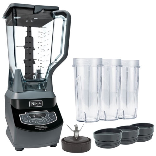 Ninja Professional BL661BBYC 2.1L 1100-Watt Countertop Blender with Nutri Ninja Cups - Black - Open Box