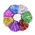 thumbnail image 1 of 6 pompones de plástico para animadoras, para fiestas, disfraces, bailes, disfraces, fiestas, deportes (color aleatorio), 1 of 5