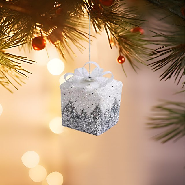 Fiudx Ofertas relámpago Adorno para árbol de Navidad, bola colgante irregular, suministros para fiestas navideñas en casa, bolas negras, adornos colgantes