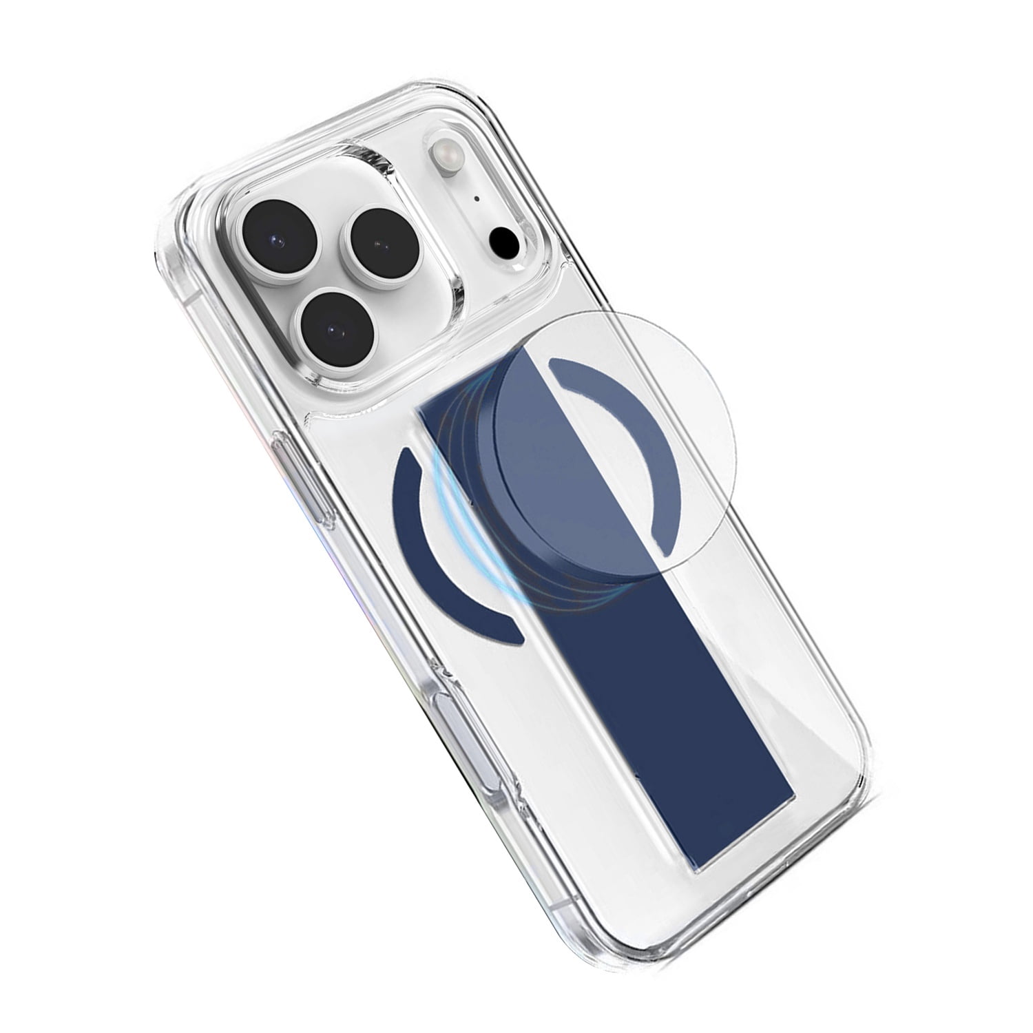 Hard Protective Clear Cover with MagGrip for iPhone 17 Pro Max - Blue