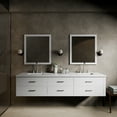 thumbnail image 2 of Castor 84 in W White Double Bath Vanity, Cultured Marble Top, and 36 in Mirrors, 2 of 10