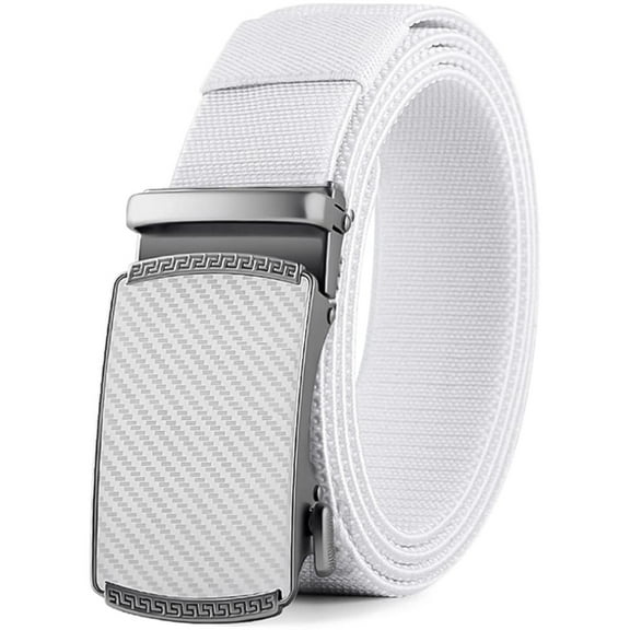 Ratchet Belt for Men Dress Adjustable 1 3/8" Genuine Leather Designer Belt, Size Length Can be Cut, with Gift Box