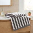 thumbnail image 5 of REGALWOVEN Classic Striped Cotton Hand Towels, Ultra Plush Absorbent Quick Dry Towels for Bathroom, Kitchen, Guest Room, 29" x 13" Grey 2pk, 5 of 7