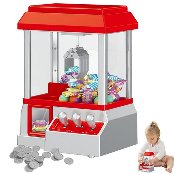 Electronic Arcade Claw Machine, Candy Prize Dispenser Game with Sound, Fun Candy Grabber Prize Dispenser Vending Toy for Boys Girls Kids