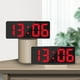 thumbnail image 5 of Reloj despertador digital con pantalla LED grande, reloj moderno minimalista de moda, marco negro con rojo, 5 of 7