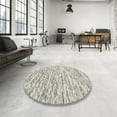 thumbnail image 4 of Ahgly Company Machine Washable Indoor Round Contemporary Gunmetal Gray Area Rugs, 5' Round, 4 of 7