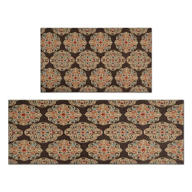 Luxurious Moroccan Trellis Kitchen Rugs – Non-slip, Easy Clean Kitchen Mat– Bathroom, Hallway & Dining Room Showpiece