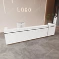thumbnail image 3 of Clinic White Reception Desk Clinic Parental Advisory Checkout Counter Shop Cash Desk Luxury Information Mostrador Bar Furniture My Lux Decor Round, 3 of 8