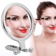 thumbnail image 5 of JUNWELL Double Sided Makeup Mirror 10x Magnifying Foldable Handheld Cosmetic Mirror For Home Travel(Silver ), 5 of 5