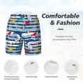 thumbnail image 5 of Lsque Mens Swim Trunks Fish And Shark Pattern - Bathing Suit Compression Liner - Beach Swim Shorts Swimwear - (S-3XL) - Stretch Quick Dry -3X-Large, 5 of 9