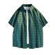 thumbnail image 1 of Camisetas Casuales de Manga Corta de la Solapa de los Hombres Botón Cuadrado Arriba de la Parte Superior, de Gran Tamaño Wicking Ropa Deportiva para Diario, 1 of 4