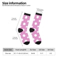thumbnail image 2 of Bingfone Compression Socks for Women and Men Long Socks for Running Athletic Cycling Nurse- Purple And White Polka Dot, 2 of 6