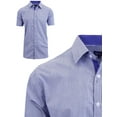 thumbnail image 5 of Mens Short Sleeve Casual Dress Shirts Slim Fit Button Down Micro-Pinstripe, 5 of 6