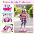 thumbnail image 6 of Costway 4 Sizes Adjustable Quad Skates with Light-up Wheels Safety Protection for Ages 8-13 Rose Red, 6 of 10