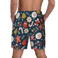 thumbnail image 3 of Kdxio Holiday Christmas Cookies Print Men'S Swim Trunks With Compression Liner 7 Inch Inseam Quick Dry Swim Shorts, 3 of 7