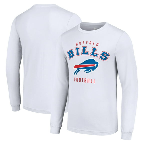 Men's Starter White Buffalo Bills Long Sleeve T-Shirt