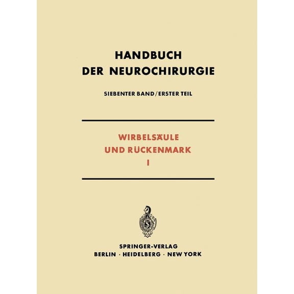 Wirbelsäule Und Rückenmark I, (Paperback)