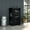 Black, variant on Grey Bar Cart with Smooth-Rolling Casters | Ideal for Cocktail Prepping in Home | Provides Generous Workspace