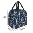 thumbnail image 3 of Lsque Space Dog Pattern Lunch Bag Women/Men Insulated Lunch Box,Small Leakproof Cooler Food Lunch Containers Reusable High Capacity Lunch Tote Bags, 3 of 6