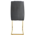thumbnail image 6 of JERFIT Modern Upholstered Dining Chairs Set of 4, Gray PU Leather Side Chairs with Gold Metal Legs for Kitchen, Dining Room, Office, 6 of 9