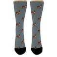 thumbnail image 4 of ThisWear Dog Themed Socks Boxer Socks for Men & Women Boxer Lovers Gifts 1-Pair Muted Blue Crew Socks, 4 of 5
