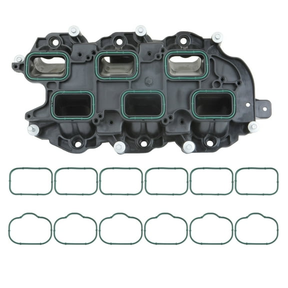 MITZONE Intake Manifold with Gasket Compatible with 2011-2021 Jeep Dodge RAM Chevy 3.6L V6 Vehicles Grand Cherokee Wrangler Journey Grand Caravan Town Country Replace 05184199AF