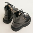 thumbnail image 6 of DHFJKG Ankle Boots For Girl Rabbit Ears Design Leather Upper Round Toe Lace Up Lug Sole Non- Boot With Side Zipper For Little Big Kids Versatile Shoes, 6 of 7