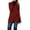 Claret, variant on Lovskoo Winter Coats for Women 2023 Trendy Long Sleeve Button Solid Color Semi-Open Collar Trench Coat Olive Green