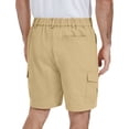 thumbnail image 6 of Iceglad Men's Linen Casual Classic Fit Short Drawstring Summer Beach Shorts, 6 of 8