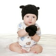 thumbnail image 5 of Visland Unisex Baby Toddler Hat and Mitten Set, Winter Knitted Thick Warm Beanie Cap Gloves for Infant Boys Girls, 5 of 7