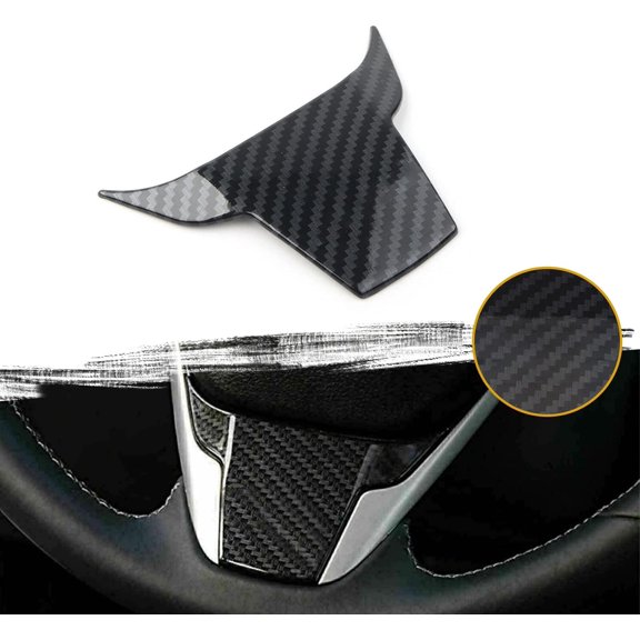 Xotic Tech Steering Bottom Cover Trim, Carbon Fiber Pattern, Compatible with Honda Civic 10th Gen 2016-2021, CRV 2017-2022 (Not fit for Civic LX,CRV LX Model)