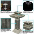 thumbnail image 3 of Sunnydaze Contemporary Gray Resin 2-Tier Outdoor Water Fountain, 3 of 9