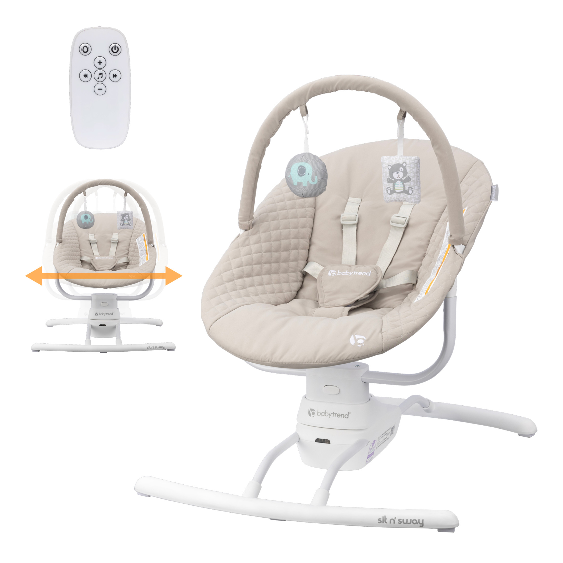 Baby Trend Sit N' Sway Portable Swing, Dash Tan photo 1