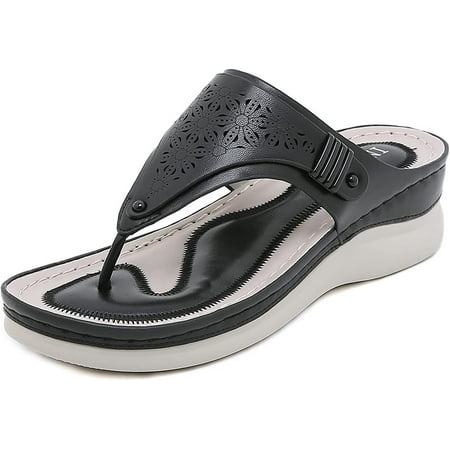 

Women s Wedge Flip Flops with Arch Support Comfortable Casual Thong Sandals Platform Outdoor Summer Beach Slippers