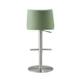 thumbnail image 3 of TOV Furniture Reagan Sea Foam Green and Silver Vegan Leather Adjustable Stool, 3 of 9