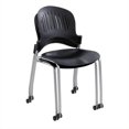 thumbnail image 2 of Safco Zippi - Chaise - Plastique - Noir (Lot de 2), 2 of 2