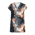 thumbnail image 5 of cocolona Womens Summer Silk Satin Tops Plus Size V Neck Short Sleeve T-shirt Fashion Casual Cute Print Tees Blouses, 5 of 6