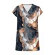 thumbnail image 4 of Blusas para las Mujeres Casual Manga Corta V-Cuello Impreso Top, Suéter Camiseta para Todas las Estaciones de Uso Diario, 4 of 6