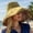 Yellow, variant on HAIJIE travel hat Sun Hats For Women Men Wide Brim Beach Hat Summer Outdoor Casual Sun Hat Adjustable Comfortable Lightweight Beach Hat Visor Woven Cowboy Hats for Women Cowboy Hat with String Garden