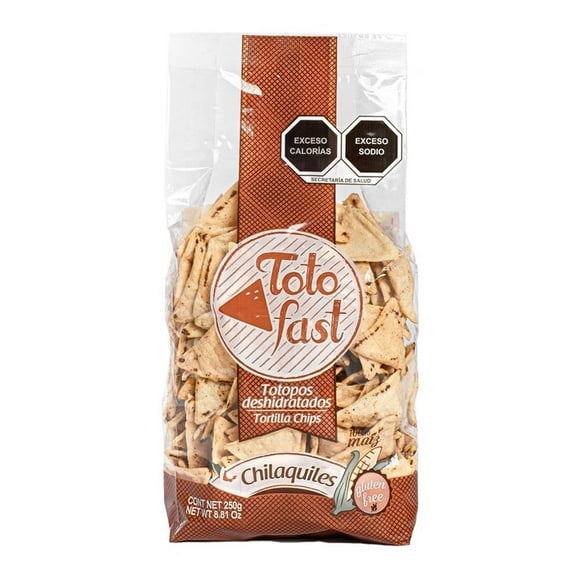 Totopos Toto Fast deshidratados para chilaquiles triangulares 250 g