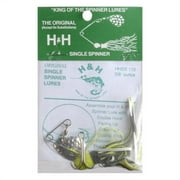 H&H Single Spinner Bait, Chartreuse Black Multi-Colored, 3/8 oz