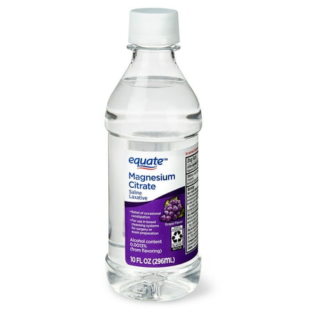 Equate Grape Flavor Magnesium Citrate Saline Liquid Laxative, 10 fl oz